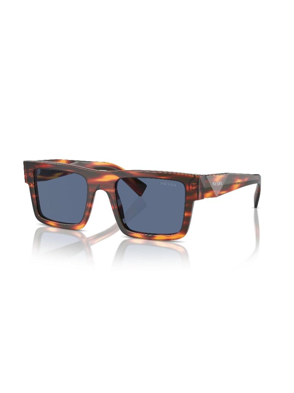 New Prada Men's Sunglasses Multicolor Square Blue Lens Acetate Frame PR 19WS 52